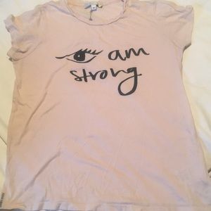 Stella &Dot “ I am Strong” short sleeve shirt